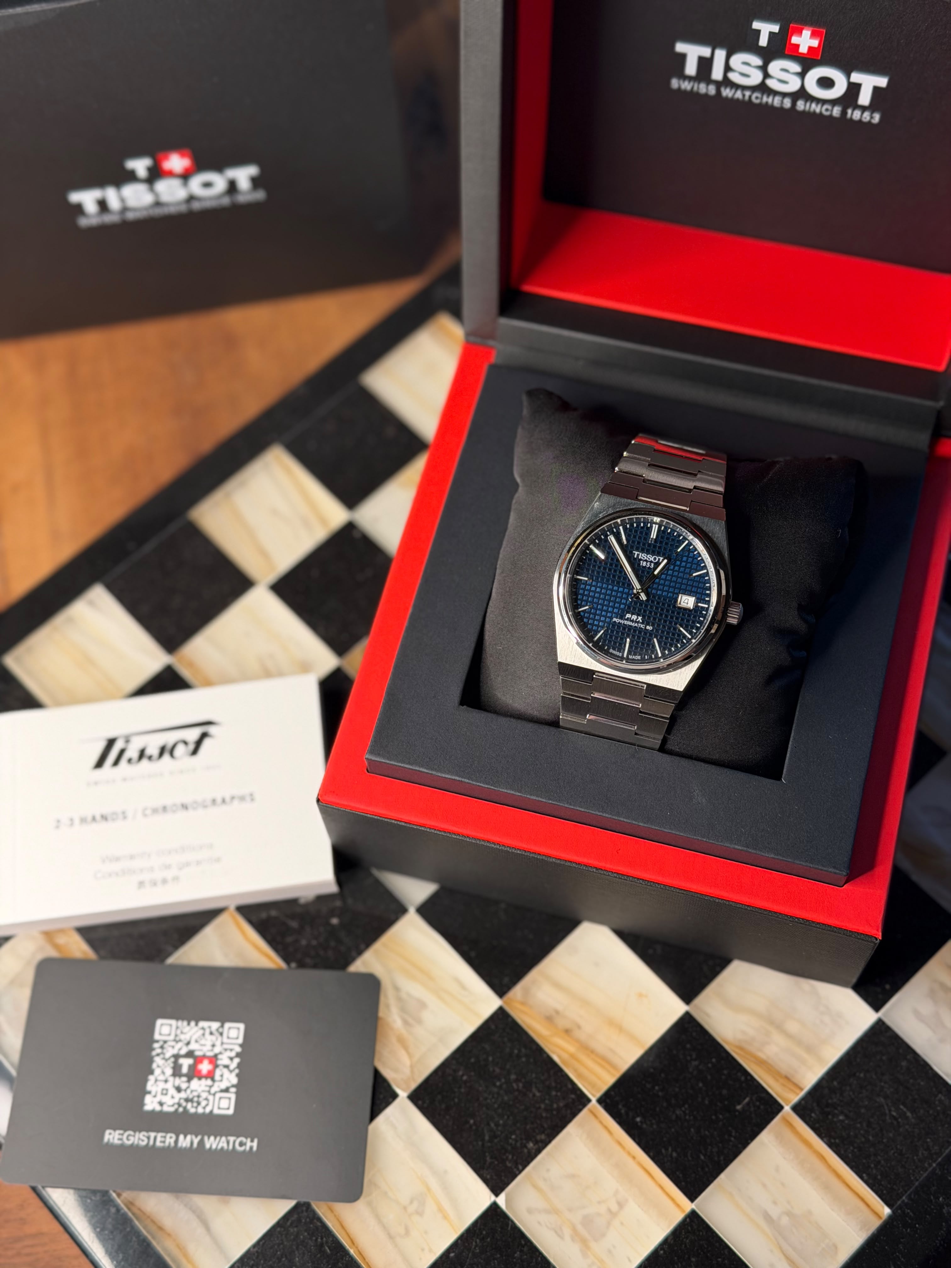 Reloj Tissot Prx Powermatic con caja y papeles
